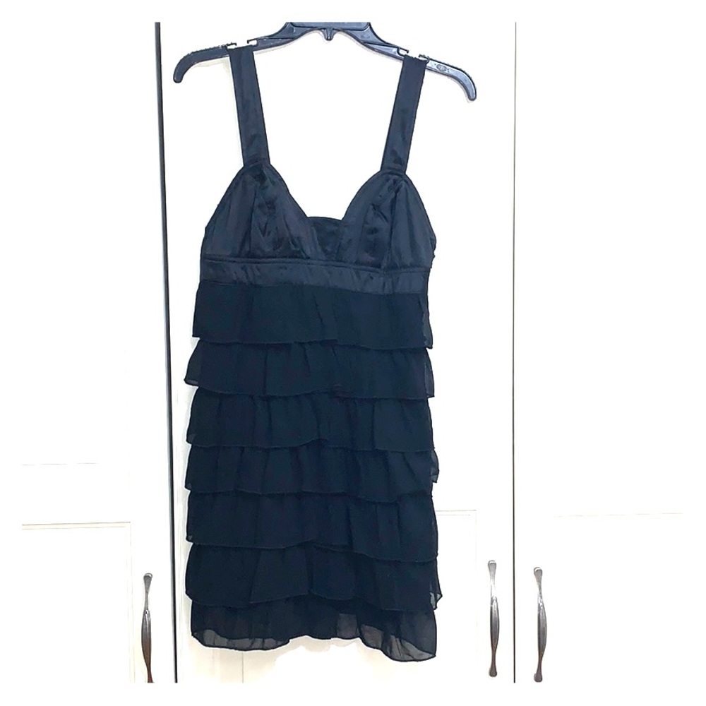 Black ruffle dress